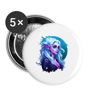 Enchanted Spectrum Elf - Buttons small 1''/25 mm (5-pack) - white - Front