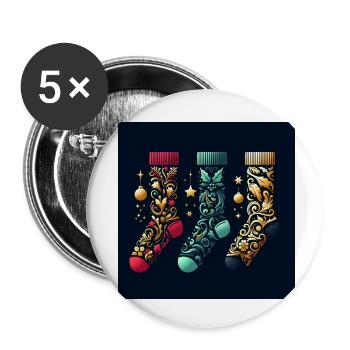 christmas stockings - Buttons small 1''/25 mm (5-pack) - white - Front