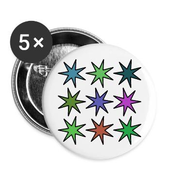CHRISTMAS. YEAR. ANNIVERSARY. RETIREMENT. FATHER'S DAY - Buttons small 1''/25 mm (5-pack) - white - Front