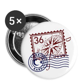 Kars - Buttons small 1''/25 mm (5-pack) - white - Front