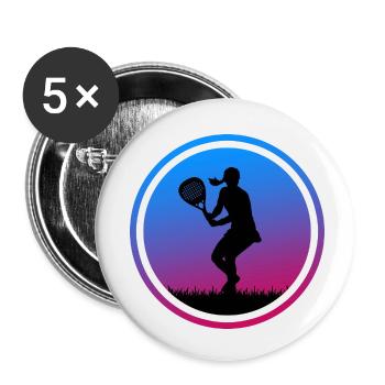 Padel PADELTENNIS Joueur de padel Padel Girl - Lot de 5 petits badges (25 mm) - blanc - Devant