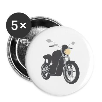 Motorcycle Fan Motorcycle Motorcross Motorcyclist - Buttons small 1''/25 mm (5-pack) - white - Front