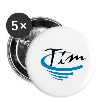 Tim - Buttons klein 25 mm (5er Pack) - Weiß - Vorne