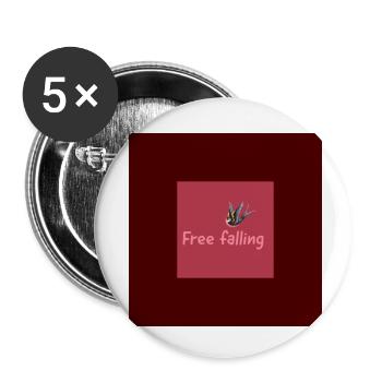 Freier Fall - Buttons klein 25 mm (5er Pack) - Weiß - Vorne