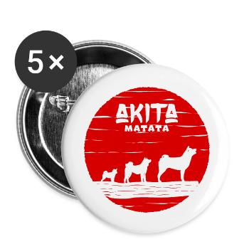 Akita Matata - Buttons small 1''/25 mm (5-pack) - white - Front