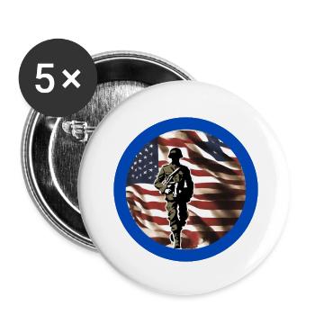 Veterans,veteran,armistice,us army,navy, - Buttons small 1''/25 mm (5-pack) - white - Front