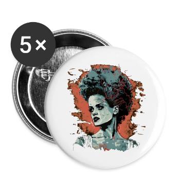Bride of the Monster - Buttons small 1''/25 mm (5-pack) - white - Front