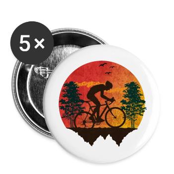 cycling with nature - Buttons small 1''/25 mm (5-pack) - white - Front
