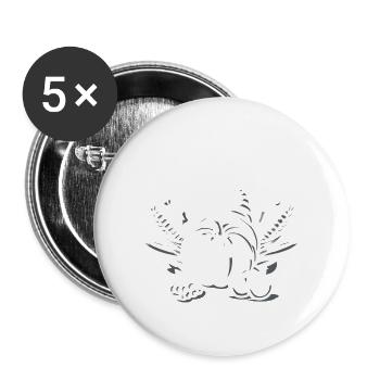 Feast Mode On - Buttons small 1''/25 mm (5-pack) - white - Front