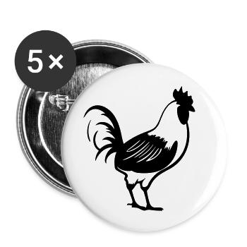 Hen - Buttons small 1''/25 mm (5-pack) - white - Front