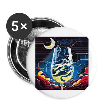 Ein Schluck der Nacht (Artwork Collection) - Buttons klein 25 mm (5er Pack) - Weiß - Vorne