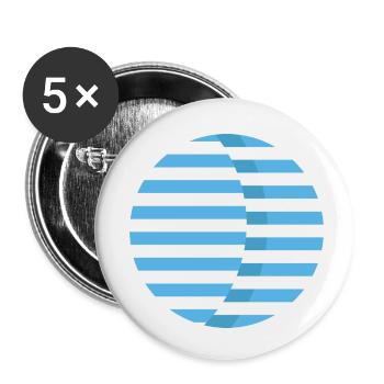 Planet - Buttons small 1''/25 mm (5-pack) - white - Front
