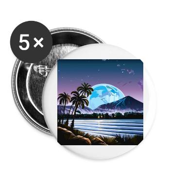 Beautiful night over Miami (Miami Collection) - Buttons klein 25 mm (5er Pack) - Weiß - Vorne