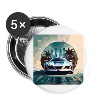 Miami Portal Escape (Miami Collection) - Buttons small 1''/25 mm (5-pack) - white - Front
