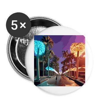 Night in Miami (Miami Collection) - Buttons klein 25 mm (5er Pack) - Weiß - Vorne