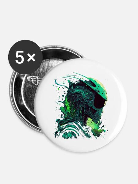 Außerirdischer Raum - Buttons klein 25 mm (5er Pack) - Weiß