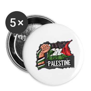 Palestine - Buttons small 1''/25 mm (5-pack) - white - Front