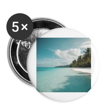 Tropisches Paradies - Buttons klein 25 mm (5er Pack) - Weiß - Vorne