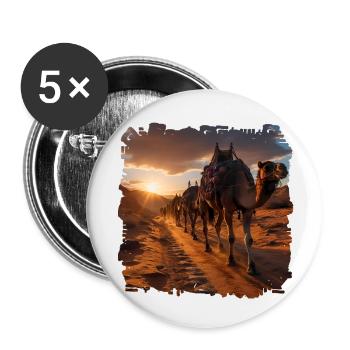 Camel caravans have a long tradition - Buttons small 1''/25 mm (5-pack) - white - Front
