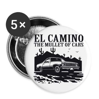 El Camino The Mullet of Cars - Buttons small 1''/25 mm (5-pack) - white - Front
