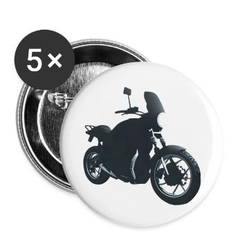 Motorrad Motorcross Motorradfan Motorradfahrer - Buttons klein 25 mm (5er Pack) - Weiß - Vorne