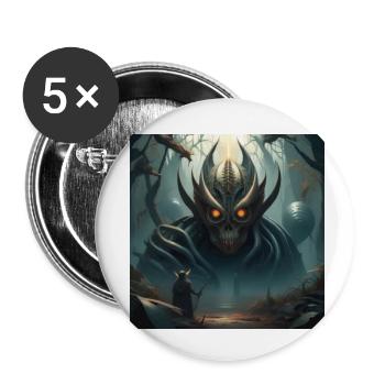 Forest Demon - Buttons klein 25 mm (5er Pack) - Weiß - Vorne