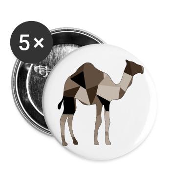 Chameau - Lot de 5 petits badges (25 mm) - blanc - Devant