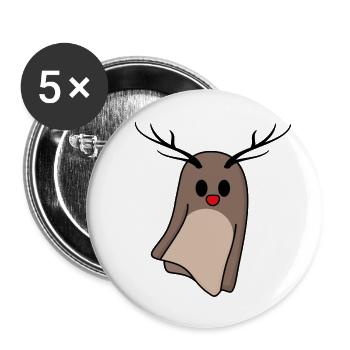 Weihnachtsgeist - Buttons klein 25 mm (5er Pack) - Weiß - Vorne
