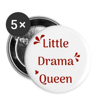 Little Drama Queen - Buttons small 1''/25 mm (5-pack) - white - Front