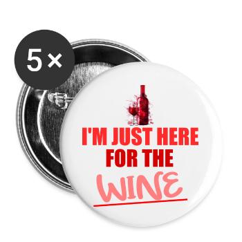 Wein lustiges Zitat - Buttons klein 25 mm (5er Pack) - Weiß - Vorne