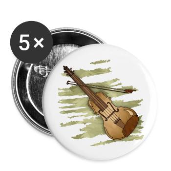 Violin - Buttons small 1''/25 mm (5-pack) - white - Front