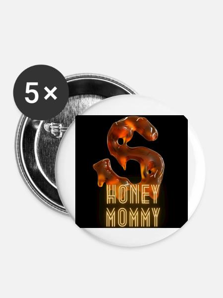 Honey Mommy - Buttons klein 25 mm (5er Pack) - Weiß
