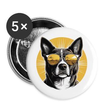 Akita 2 - Buttons small 1''/25 mm (5-pack) - white - Front
