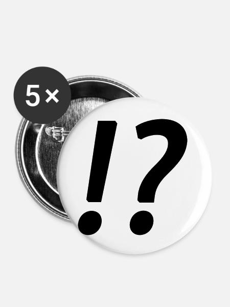 Bitte, was? - Buttons klein 25 mm (5er Pack) - Weiß