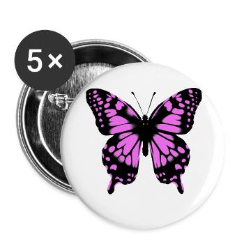 Butterfly - Buttons small 1''/25 mm (5-pack) - white - Front