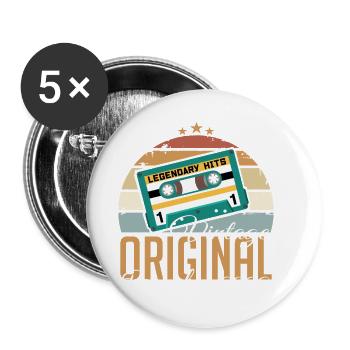 Dezember 2022 - Legenden Wurden 2022 Geboren - Buttons klein 25 mm (5er Pack) - Weiß - Vorne