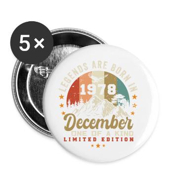 The Legends were published in December 1978 - Retro 1978 - Buttons small 1''/25 mm (5-pack) - white - Front