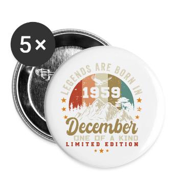 The Legends were published in December 1959 - Retro 1959 - Buttons small 1''/25 mm (5-pack) - white - Front