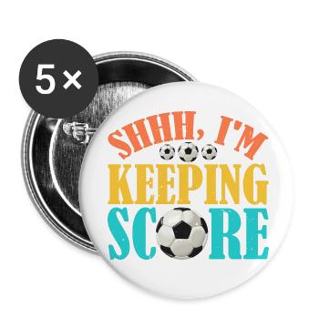 Shhh, I'm Keeping Score 10 - Buttons klein 25 mm (5er Pack) - Weiß - Vorne