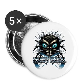 Spider Metal - Buttons small 1''/25 mm (5-pack) - white - Front