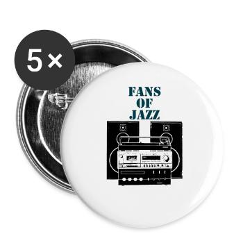 T-Shirts für Jazzliebhaber - Buttons klein 25 mm (5er Pack) - Weiß - Vorne