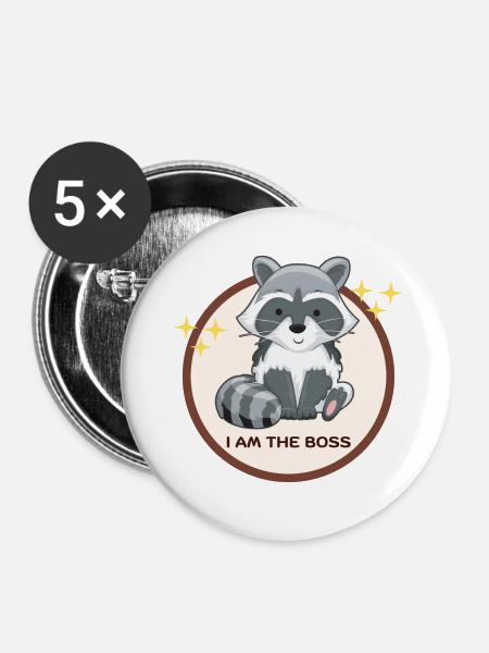 I AM THE CHEFFE - Buttons klein 25 mm (5er Pack) - Weiß