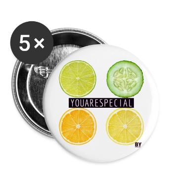 You are special - Buttons klein 25 mm (5er Pack) - Weiß - Vorne
