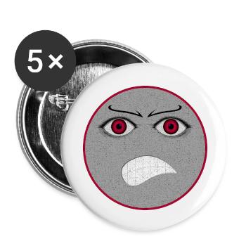 Angry - someone is mad here!? - Buttons small 1''/25 mm (5-pack) - white - Front