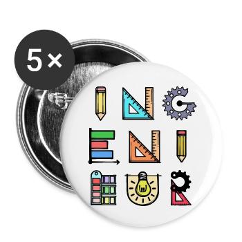 Ingenieur Job Spruch Beruf Vorgesetzter Karriere - Buttons klein 25 mm (5er Pack) - Weiß - Vorne