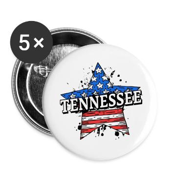 Tennessee - USA - United States of America - Buttons small 1''/25 mm (5-pack) - white - Front