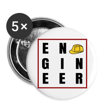Bauarbeiter Beruf Spruch Job Karriere Vorgesetzter - Buttons klein 25 mm (5er Pack) - Weiß - Vorne