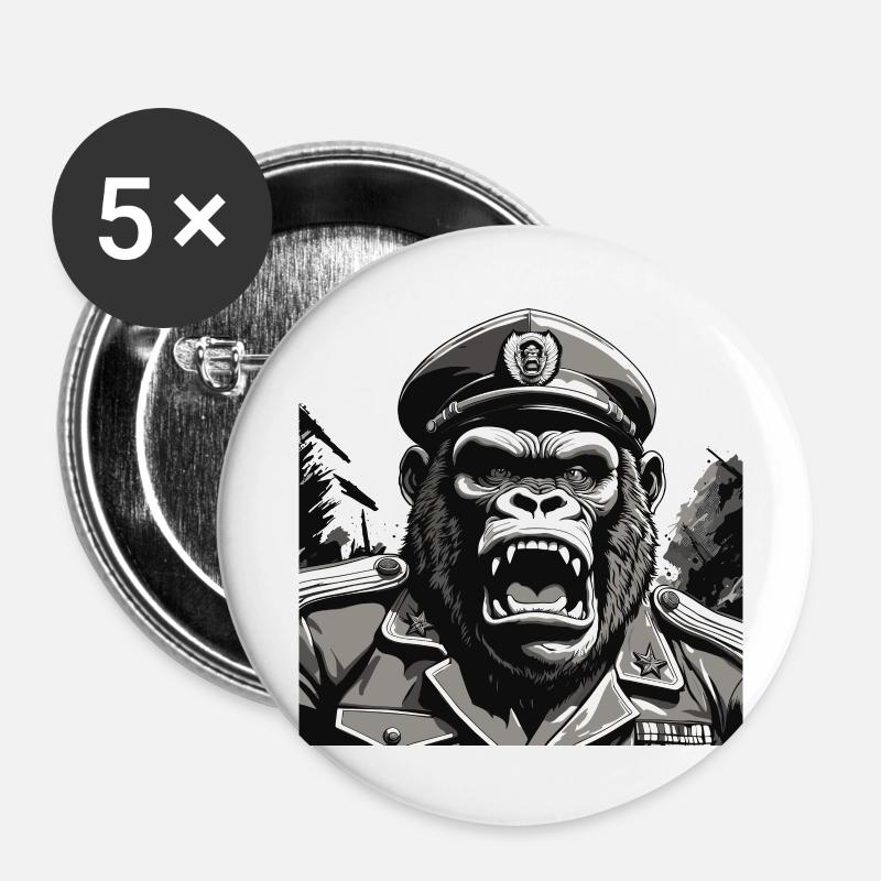 General Gorilla - Buttons small 1''/25 mm (5-pack) - white