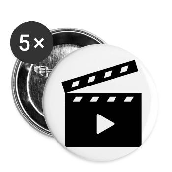 Cinéma - Lot de 5 petits badges (25 mm) - blanc - Devant