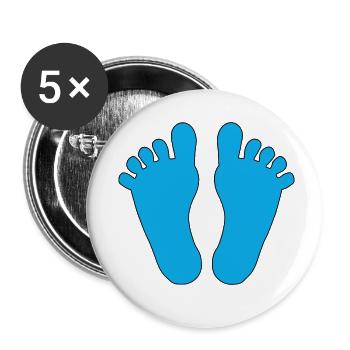 Baby Feet Boy - Buttons small 1''/25 mm (5-pack) - white - Front